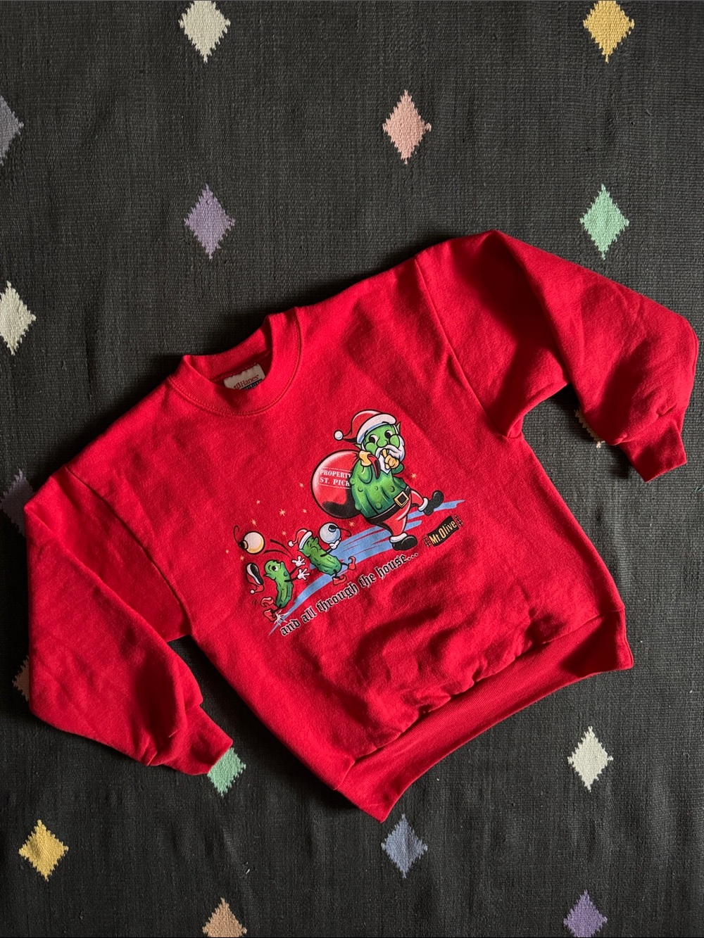 Hanes Mt Olive Youth Sweatshirt with Santa Pickle and Elves